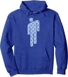 Официальная голубая толстовка Billie Ilish Blue Bush Hoodie, синяя Billie Eilish