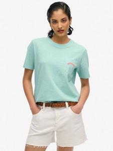 Футболка Essential Logo из чистого органического хлопка с покраской в изделии Superdry, Spearmint