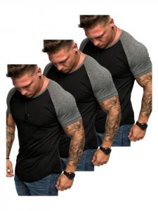Набор из 3 футболок 3. OMAHA (3 шт., черный/антрацитовый)
