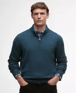 Мужской свитер Kelson с застежкой-молнией на четверть длины Barbour, зеленый