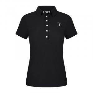 Женская поло EUROPEAN TOUR, черный