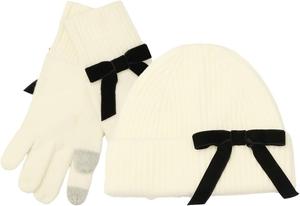 Kate Spade New York Womens Velvet Bow Box Set, Cream