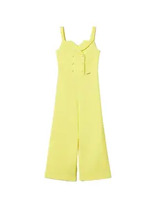 Комбинезон на двухрядной застежке Twinset Kids, желтый