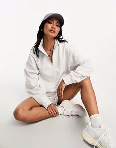 Толстовка с застежкой-молнией на половину длины Asos Design, мраморный