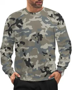 Мужской повседневный свитер с круглым вырезом и длинным рукавом SEBNATAL