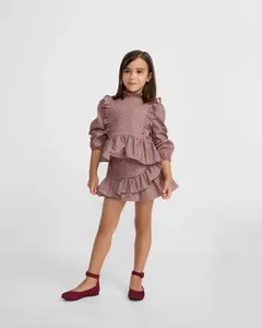 Детская юбка с этническим принтом розовая Silbon, розовый