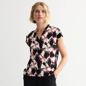 Женский джемпер с V-образным вырезом Nine West, цвет pink mid poppy