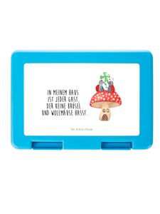 Mr. & Mrs. Panda Ланчбокс с изображением божьей коровки и гриба, с надписью белым цветом