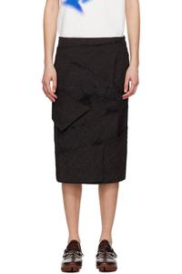 Черная юбка миди с необработанным краем ADER error