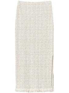 TWINSET жаккардовая юбка миди, нейтральный