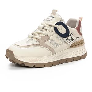 Низкие повседневные туфли женские King Jinmai, Beige Blue