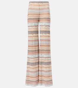Широкие брюки из смесовой хлопковой ткани Wave Missoni, Multiclr Brown Cream Grey