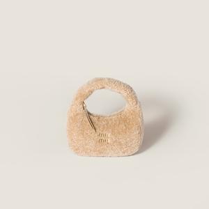 Сумка Wander из овчины MIU MIU, бежевый