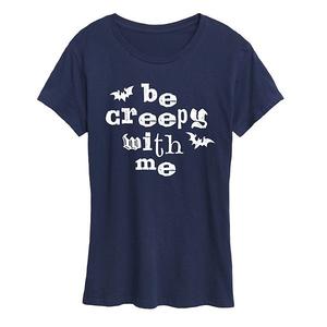 Женская футболка с принтом "Be Creepy With Me" Unbranded, Navy