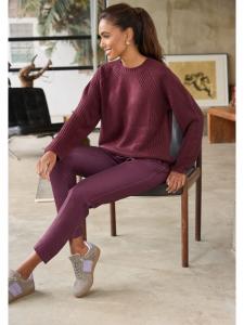 брюки 7/8 бордового цвета LASCANA