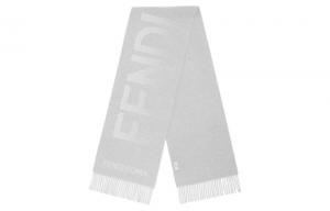 FENDI Вязаный шарф женский серый, Gray-Box/Dust Bag Random Shipment