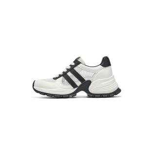 Millies Милли дышащие массивные кроссовки женские низкие бело-черные, цвет White Black