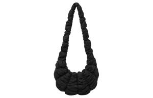 COS Сумка-круассан из полиэстера, сумка через плечо, сумка-кроссбоди, средняя, женская, черная
