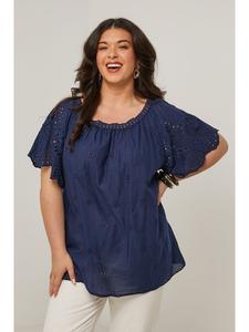 Блузка Curvy Lady, темно-синий