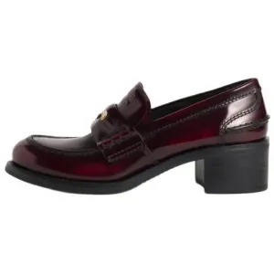 Туфли-лодочки 5 см из новогодней коллекции MIU MIU для женщин темно-красные