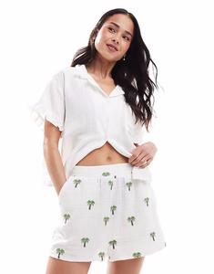 Stradivarius - Шорты с принтом пальмы