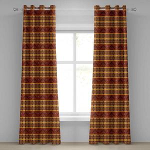 Занавеска с люверсами Abakuhaus Eagle 2 шт, 280x225x0,5 см цвет zimt marigold grau