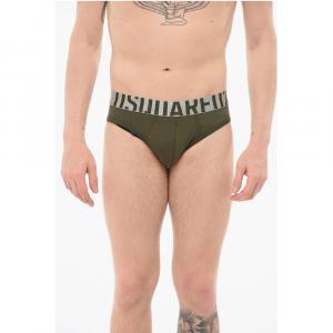 Хлопковые трусы с логотипом на поясе Dsquared2, зеленый
