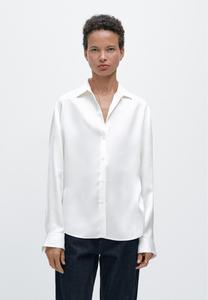 Блуза Massimo Dutti FLOWING SATIN LONG SLEEVE, White Denim