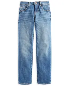 Джинсы прямые с пятью карманами для девочек старшего возраста GUESS, синий