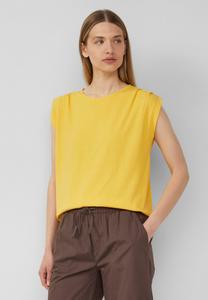 Футболка с принтом VERKÜRZTES MIT FALTENDETAILS s.Oliver, желтый