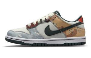 Кроссовки Nike Dunk Low Sail Multi-Camo GS
