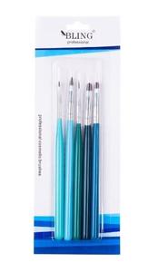 Набор кистей для укладки ногтей, 5 шт. Bling, Professional