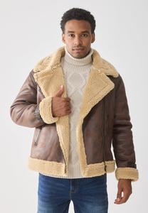 Куртка Pier One Faux leather jacket, Brown
