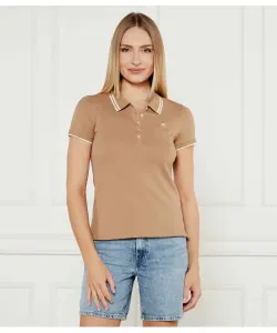 Футболка поло Slim fit Tommy Hilfiger, бежевый