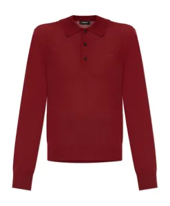 Шерстяной свитер Dsquared2, красный