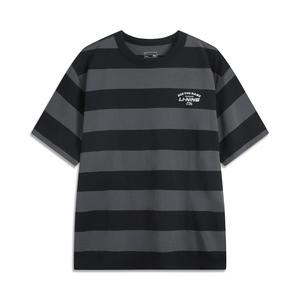 LINING Футболка Sports Trend Series Unisex Black Gray Stripes