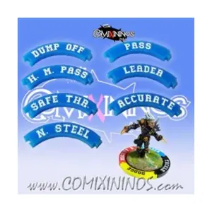 2 набора колец для навыков головоломки на 7 проходов для подставок 32 мм — синие, Fantasy Football Miniatures - Accessories (28mm)