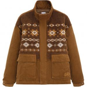 Мужская пуховая куртка с воротником-стойкой, средней жесткости GAP, коричневый