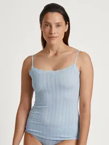 Майка CALIDA "Etude Toujours", топ на узких регулируемых атласных бретелях, цвет Arctic Ice