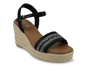 Сандалии GC Shoes Solene Espadrille на танкетке, черные