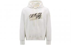 Худи с нашивкой 1952 Logo и шнурком Moncler, белый