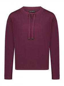 Тонкий вязаный свитер с разрезами по бокам темно-баклажанового цвета Betty Barclay