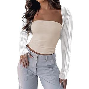 Женский болеро-кардиган с длинным рукавом и открытой передней частью Maxxis Merch, White