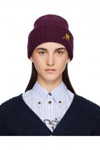 Вязаная шерстяная шапка Ganni, Burgundy