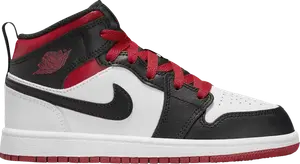 Кроссовки Air Jordan 1 Mid PS 'Gym Red Black Toe', белый