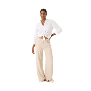 Джинсы Garcia Celia Wide, бежевый