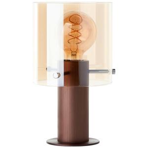 Яркая настольная лампа янтарно-коричневого цвета, степень защиты IP10 Brilliant, коричневый/янтарный