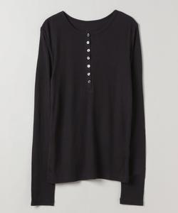 Полупрозрачная ребристая футболка-поло с длинным рукавом Jeanasis, цвет Black(09)