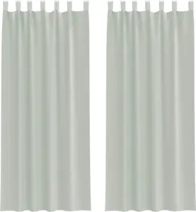 Шторы из вуали с петлями, 2 шт., светло-серые, 140x260 см vidaXL