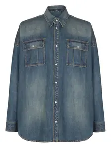 Рубашка с карманами Balmain, синий
